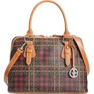 Giani Bernini Plaid Bock Signature Dome Satchel